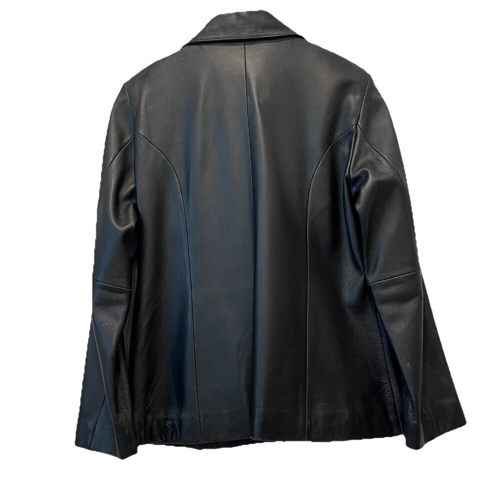 Jacqueline Ferrar Black Genuine Lambskin Leather Jacket M - Picture 3 of 10